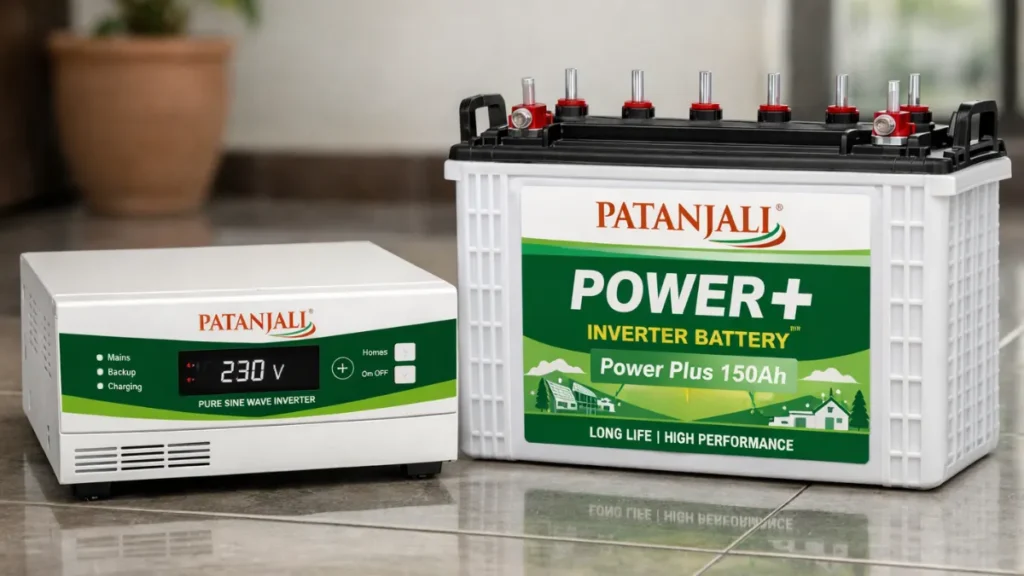 Current image: Patanjali 1.5kVA Inverter + 200Ah Battery Combo